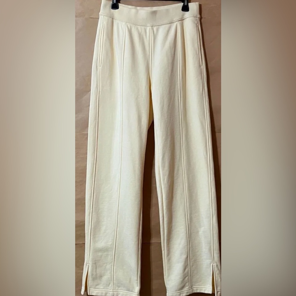 Cream Straight-Leg Pants